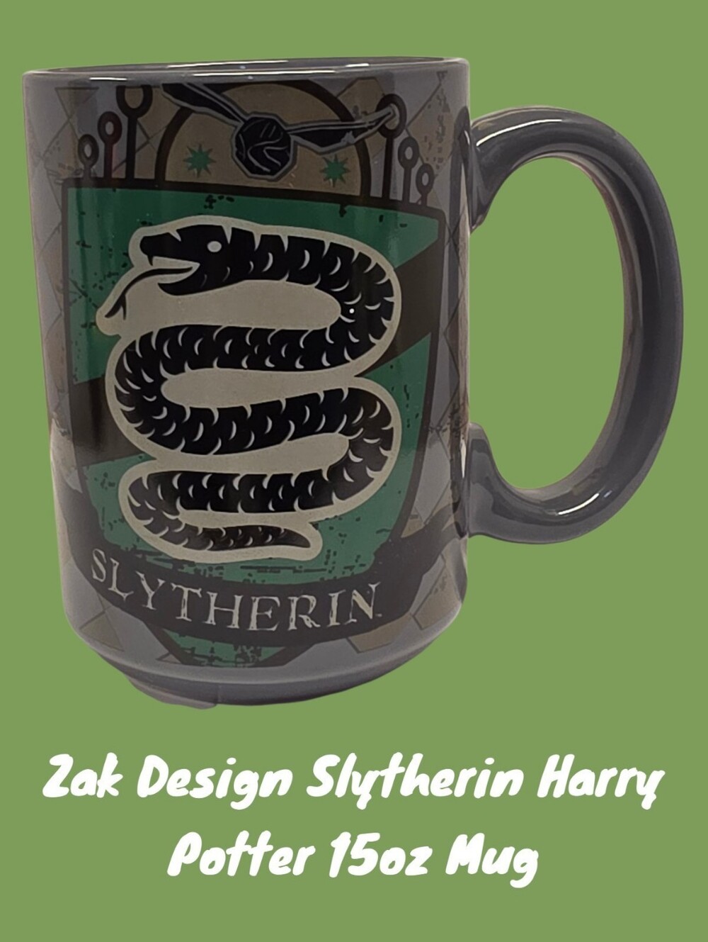 Zak Designs Harry Potter 15oz Slytherin Ceramic Coffee Mug